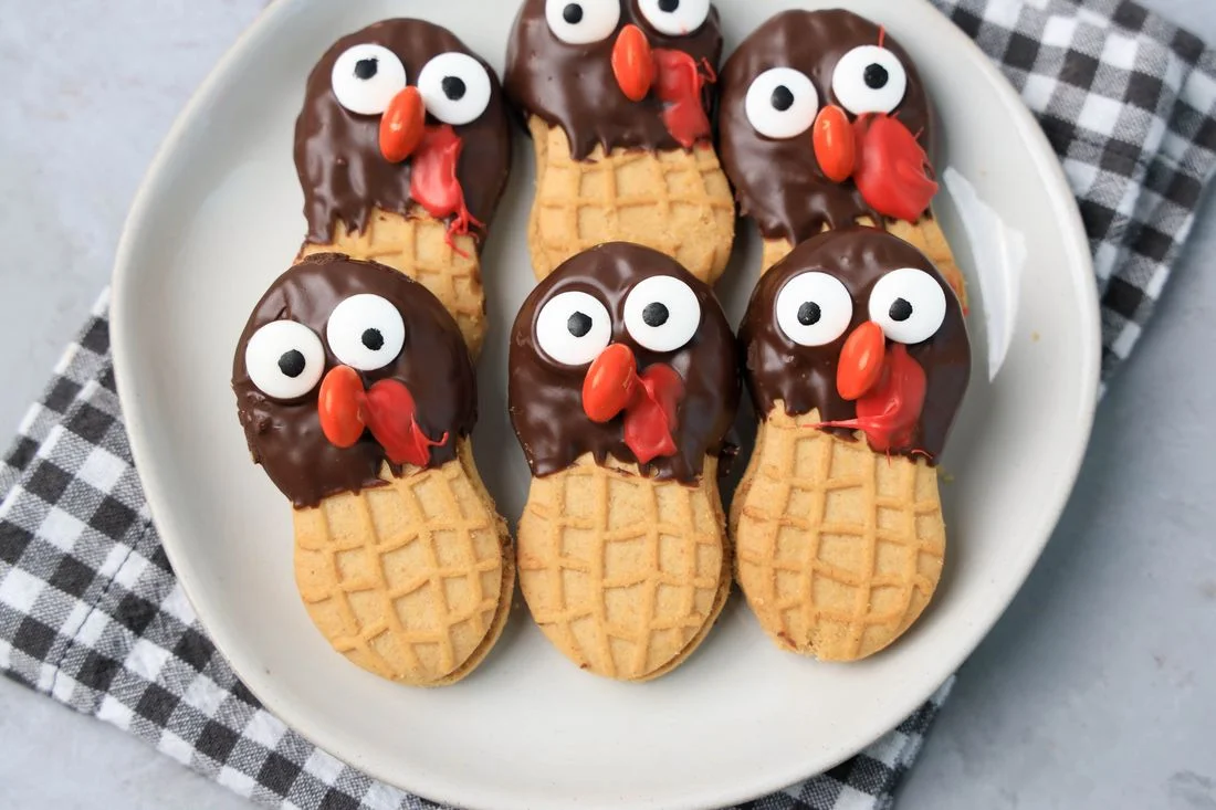 Cute Nutter Butter Turkey Cookies