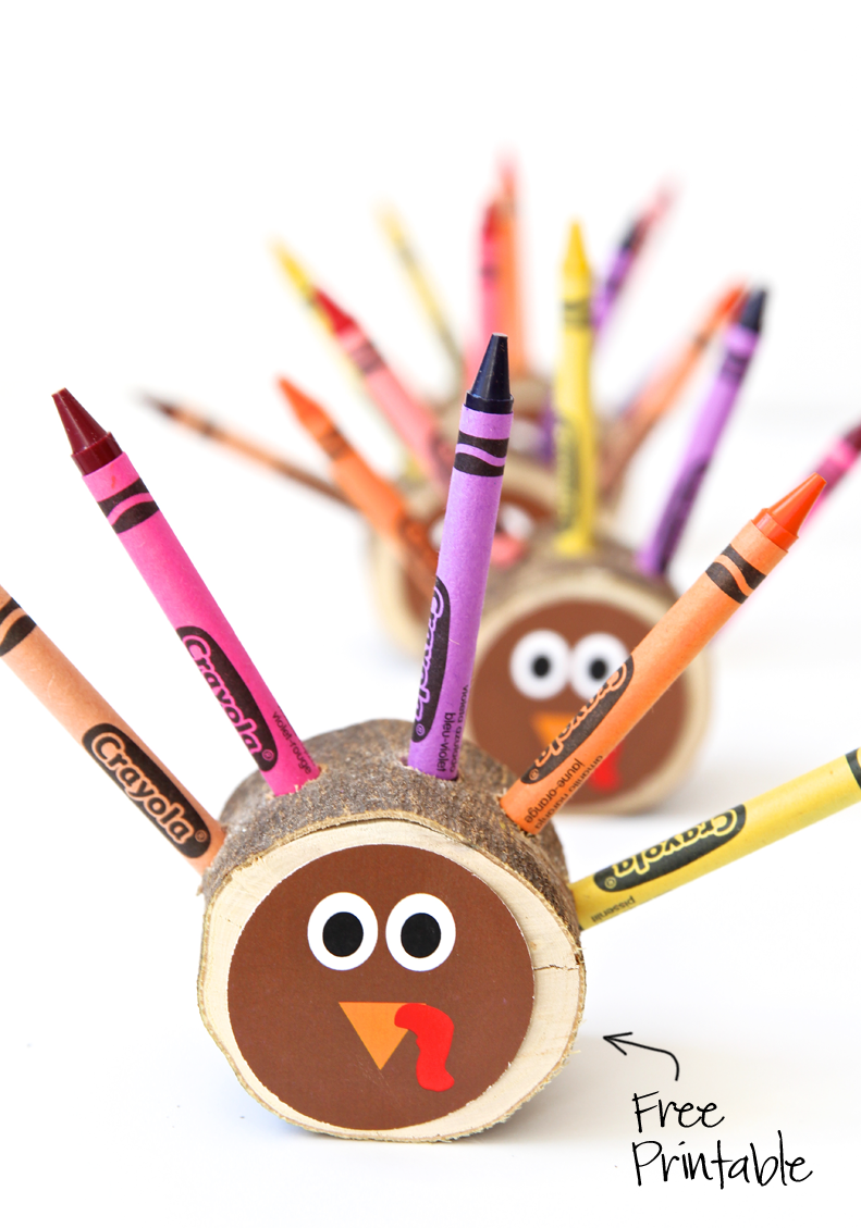 DIY Crayon Turkeys