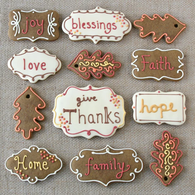 Give Thanks Gratitude Sugar Cookies