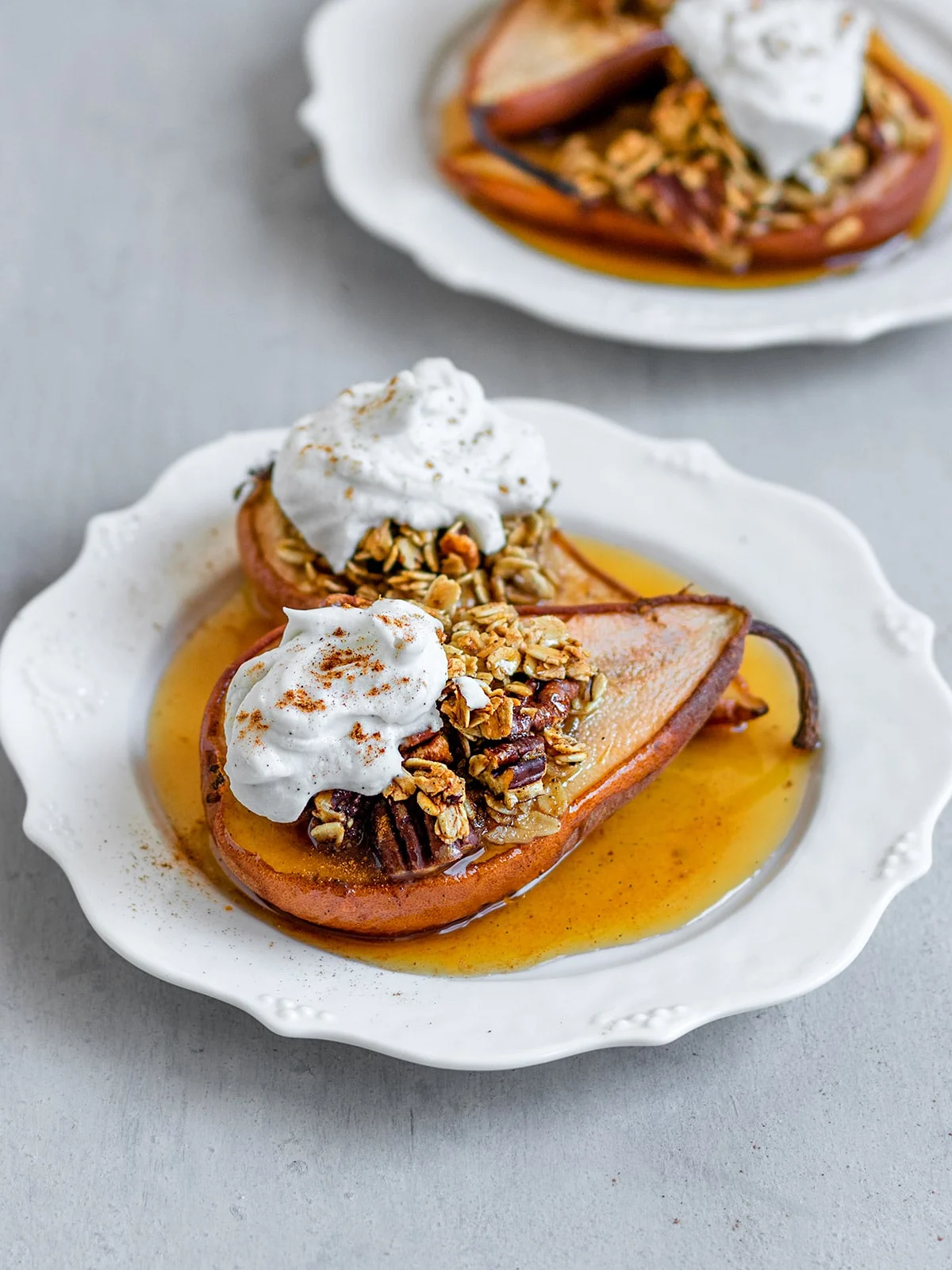 Maple Cinnamon Stuffed Pears