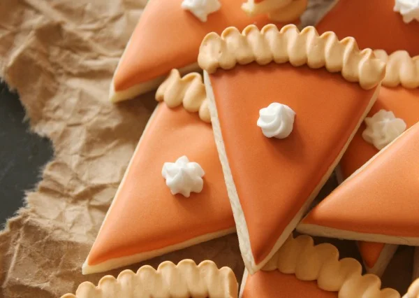 Mini Pumpkin Pie Slice Cookies