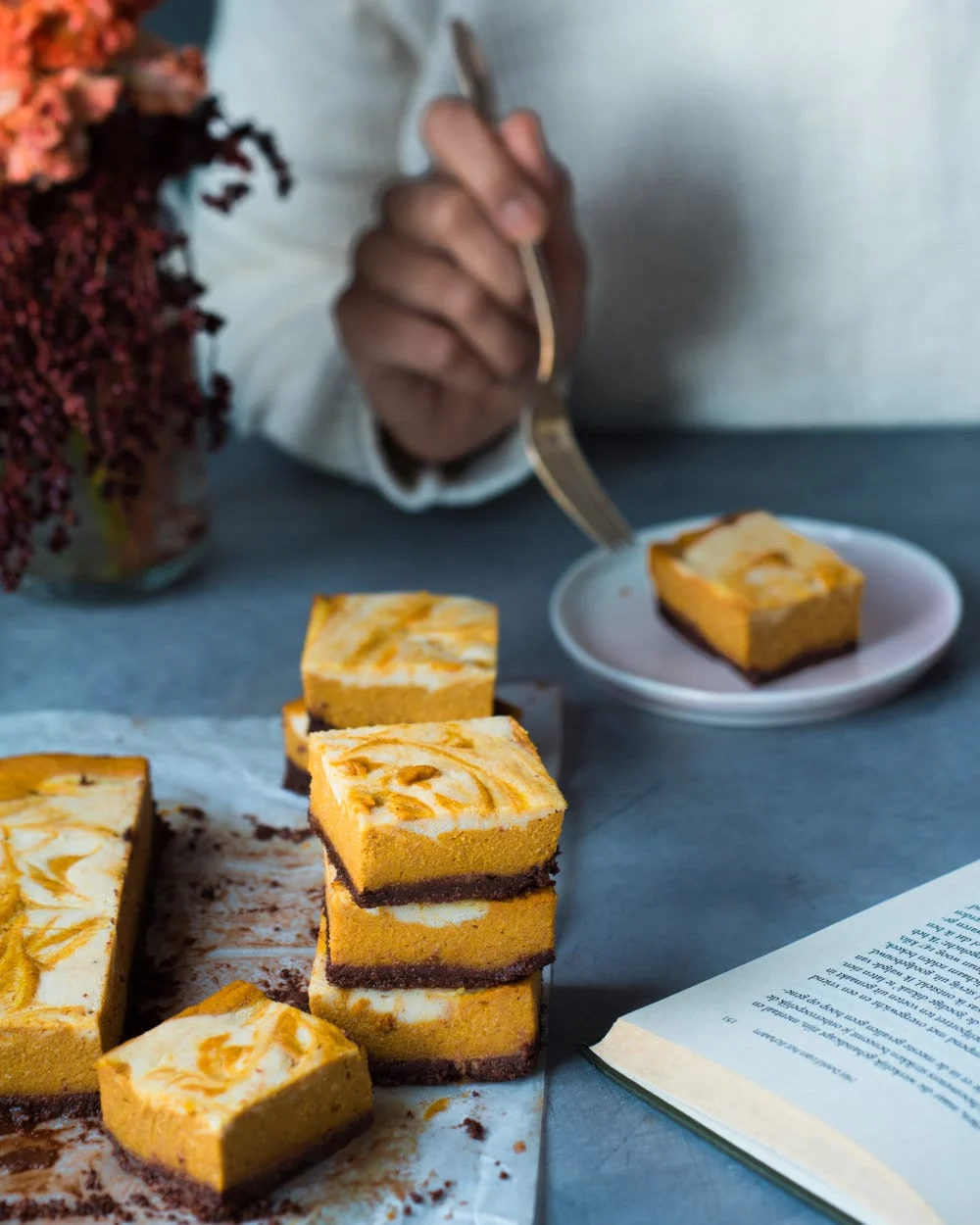 Pumpkin Cheesecake Bars