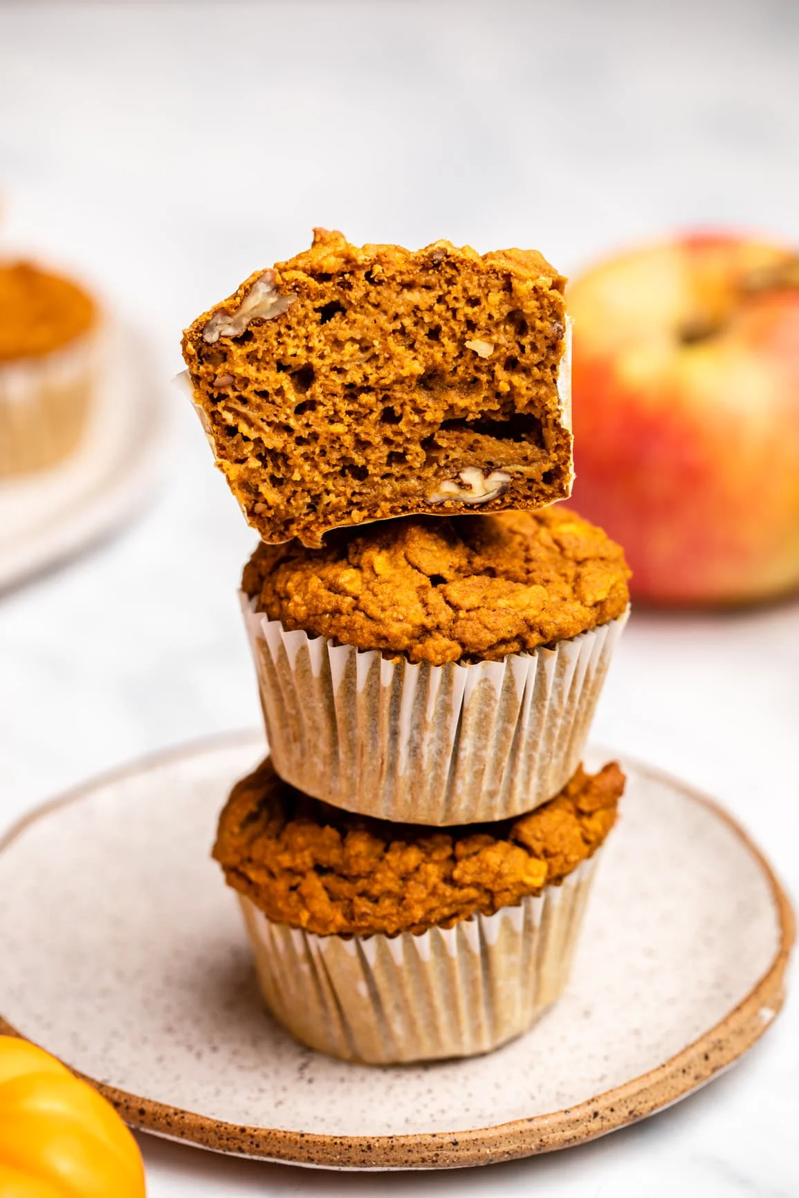 Spiced Pumpkin and Apple Muffins