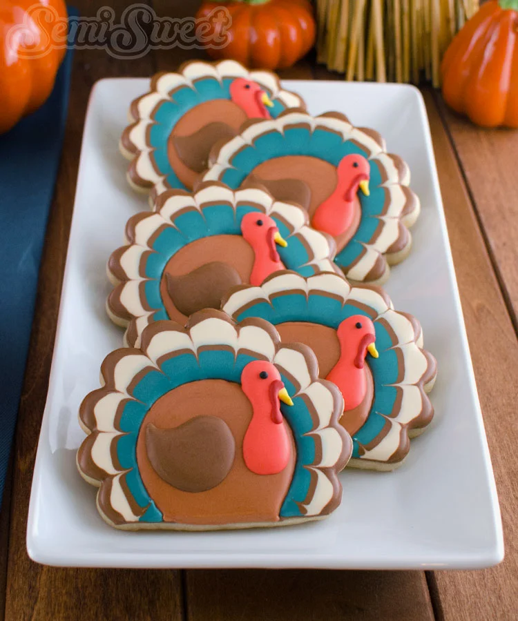 Simple and Easy Thanksgiving Turkey Cookies