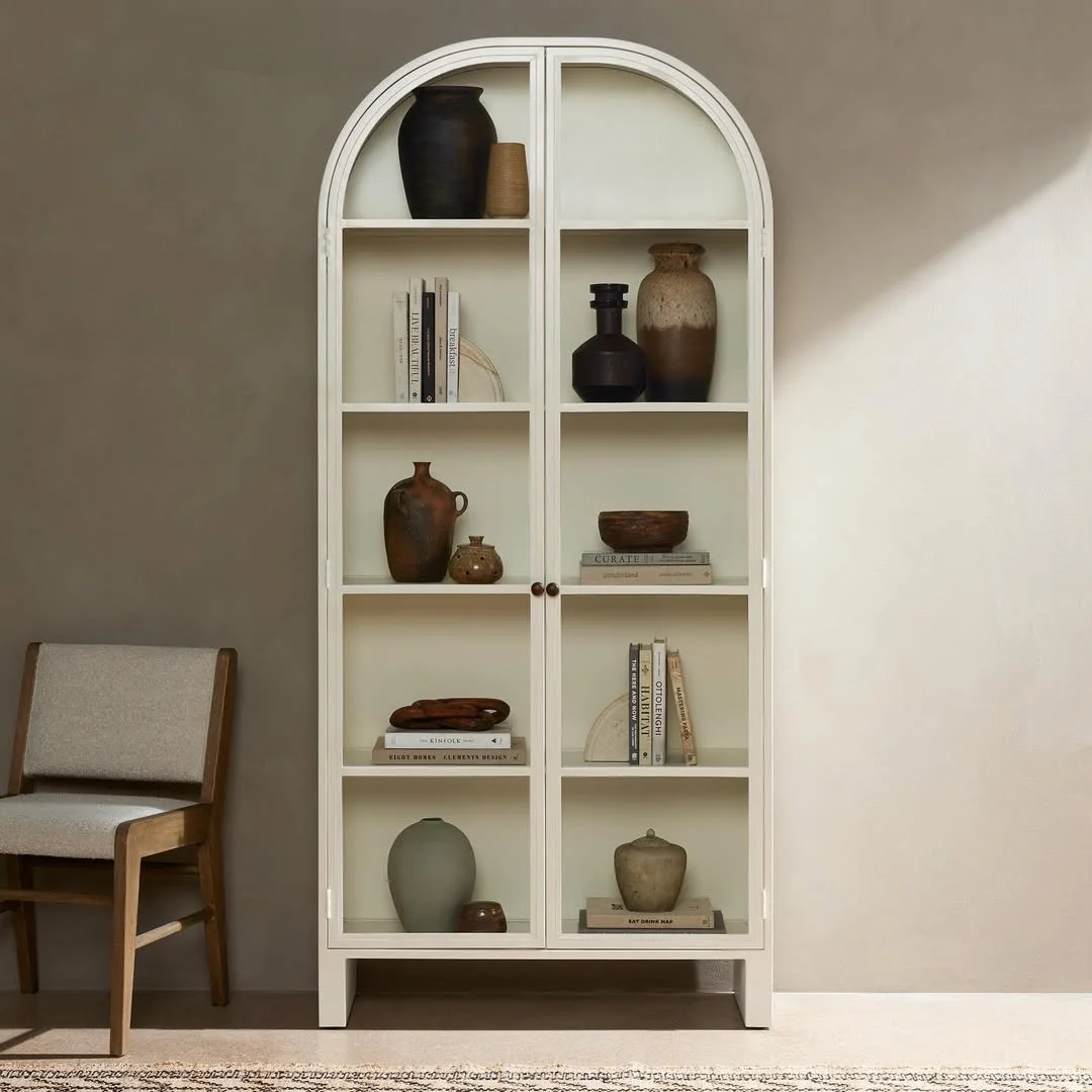 Cream Arched Display Cabinet