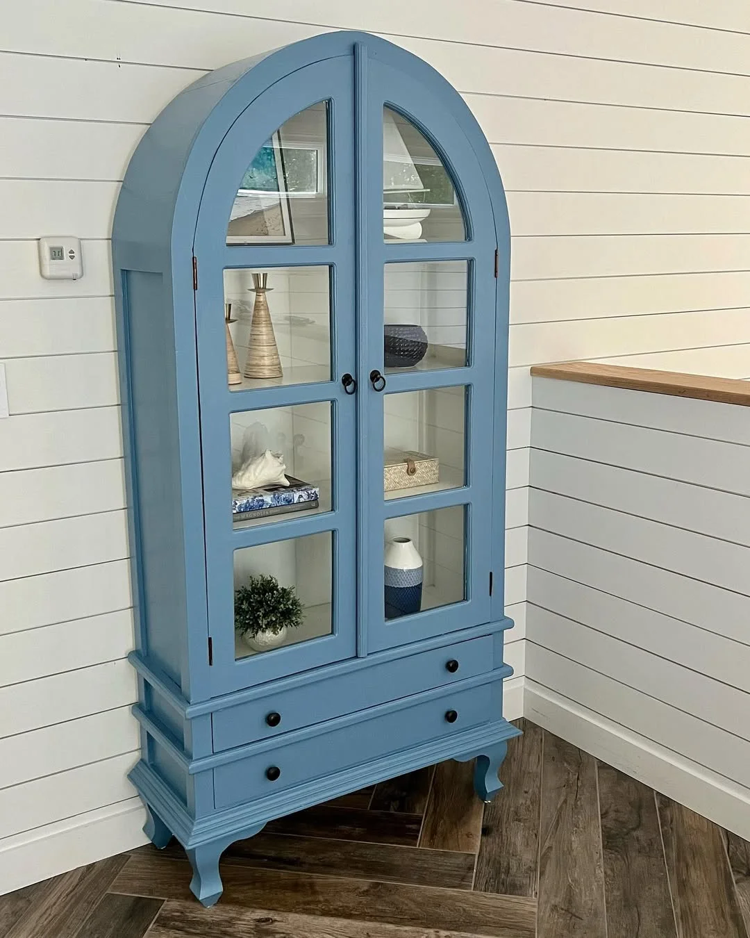 Blue Arched Display Cabinet