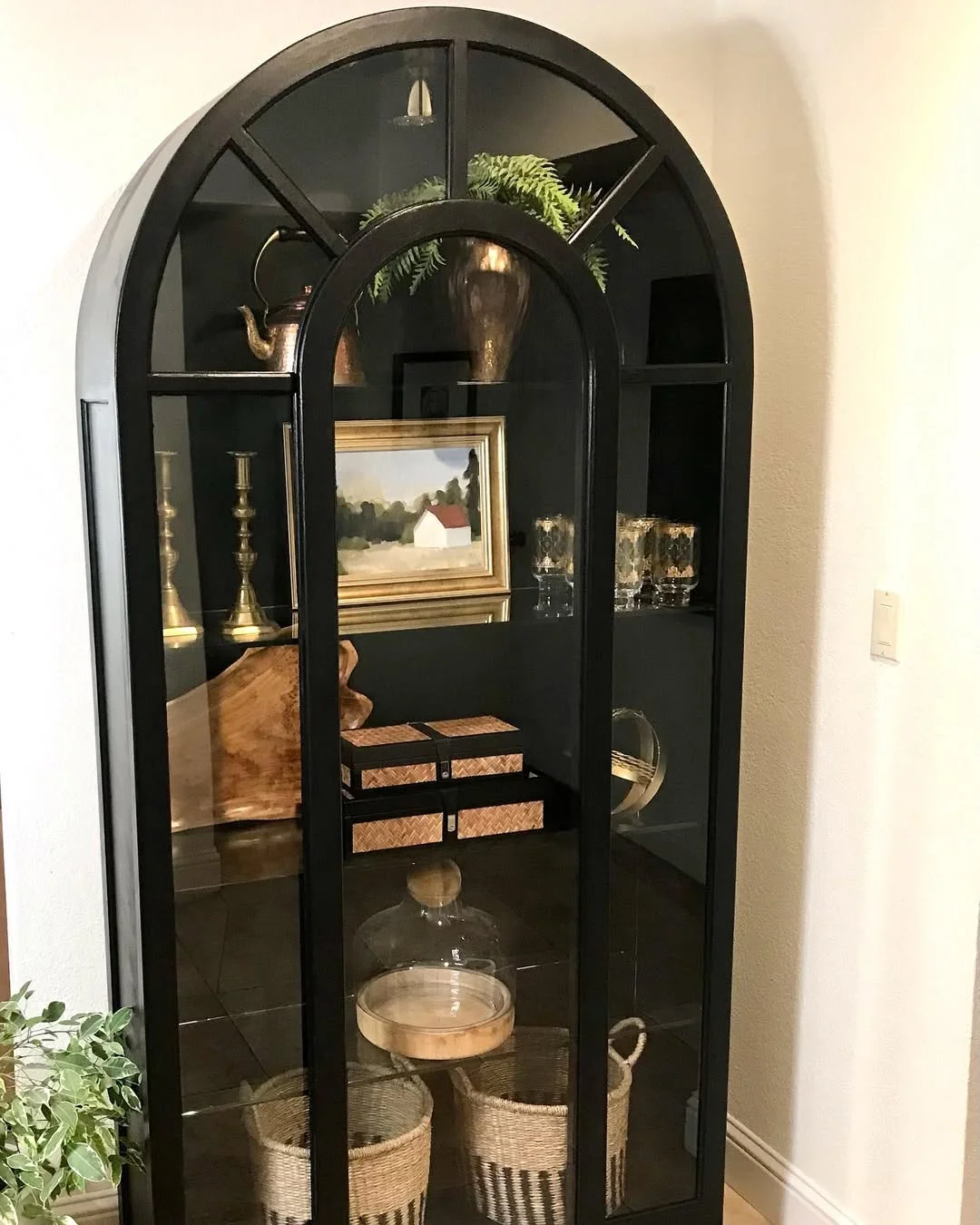 Black Arched Display Cabinet