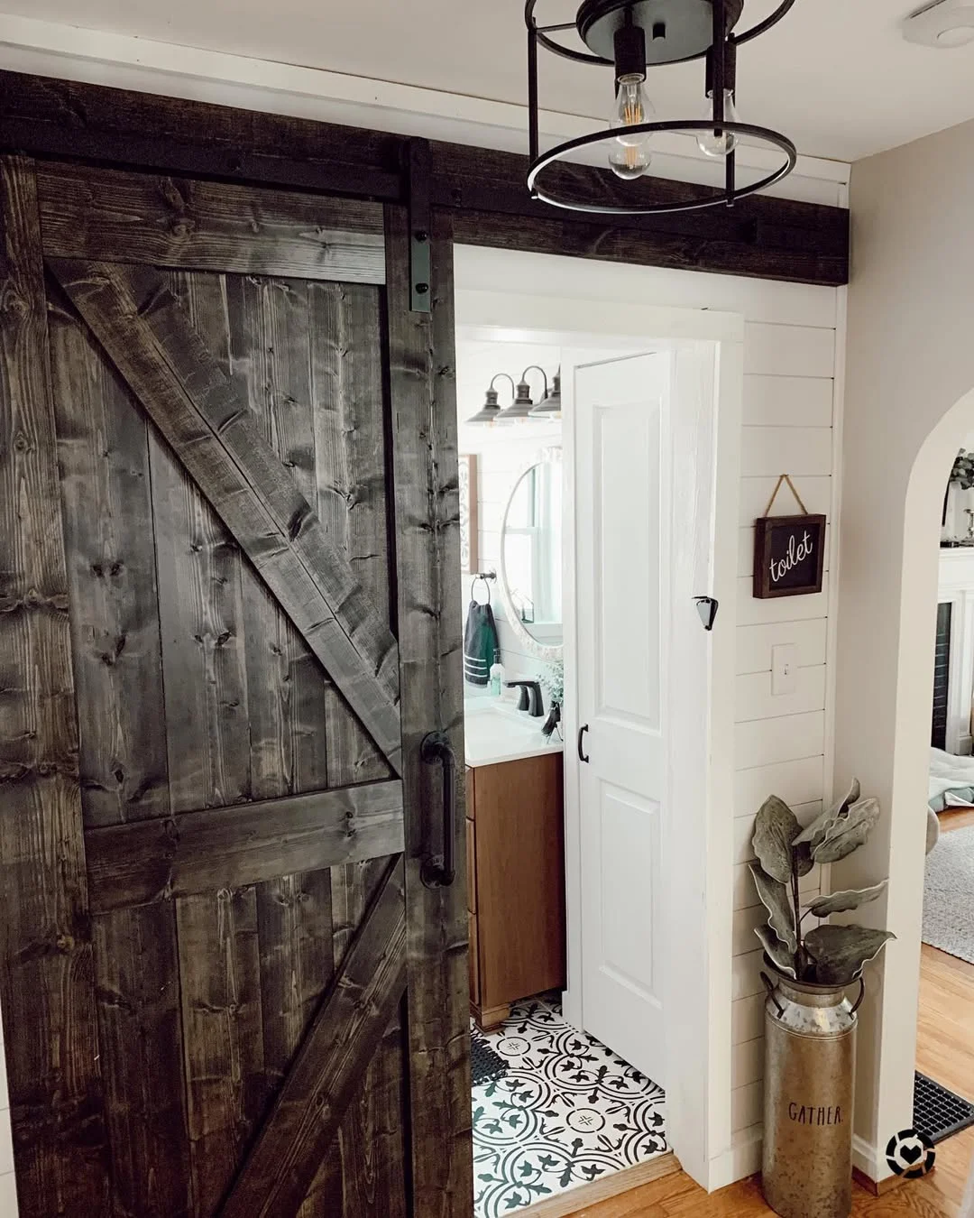 Rustic Bathroom Barn Door