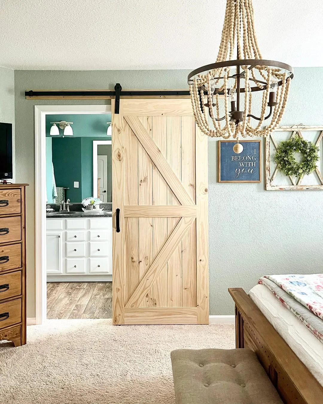 Farmhouse Bedroom Barn Door