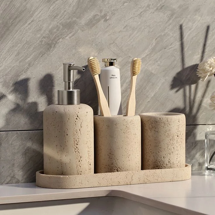 Minimalist Concrete Bathroom Set