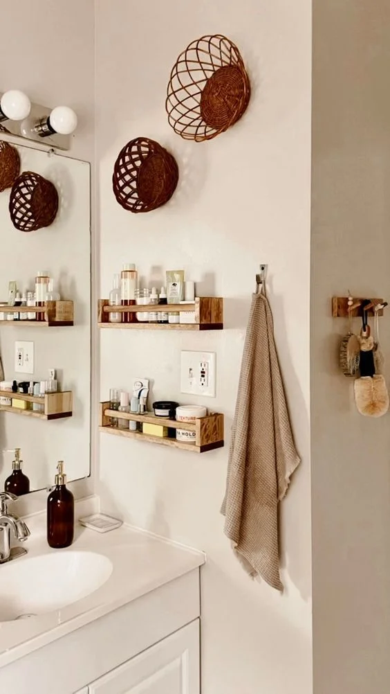 Boho Bathroom Storage