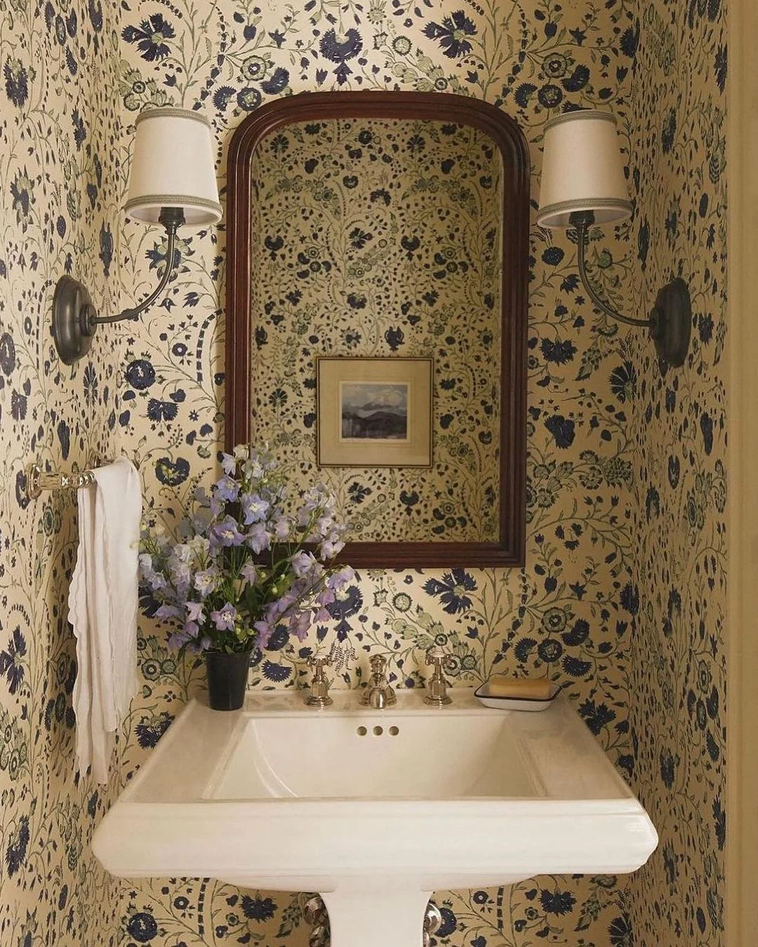 Charming Floral Bathroom Sink