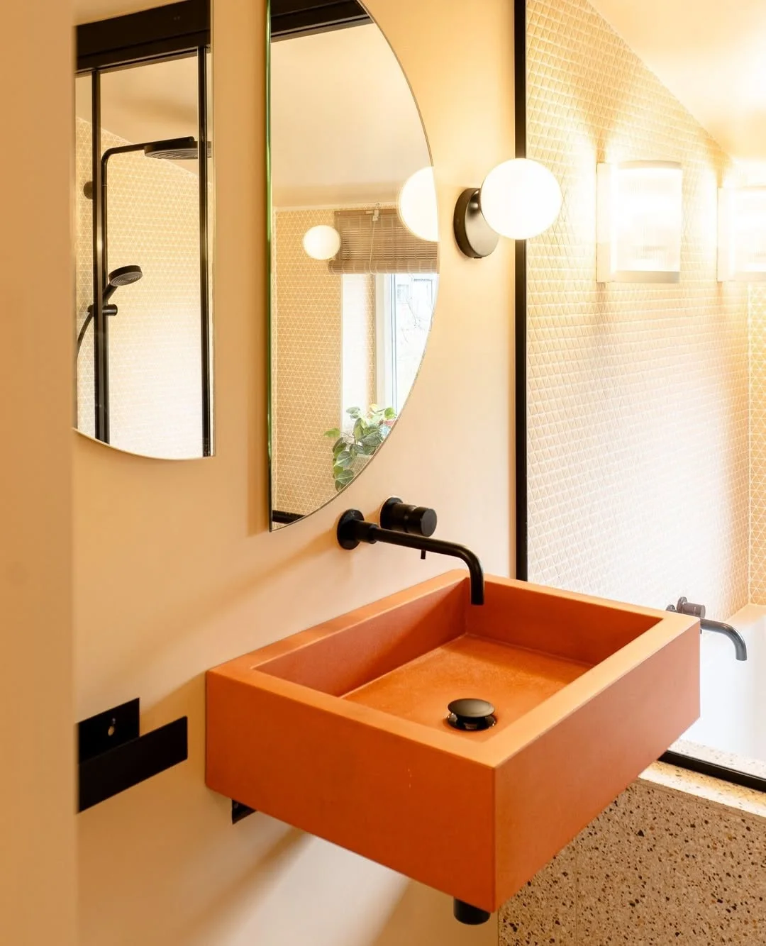 Modern Orange Bathroom Sink