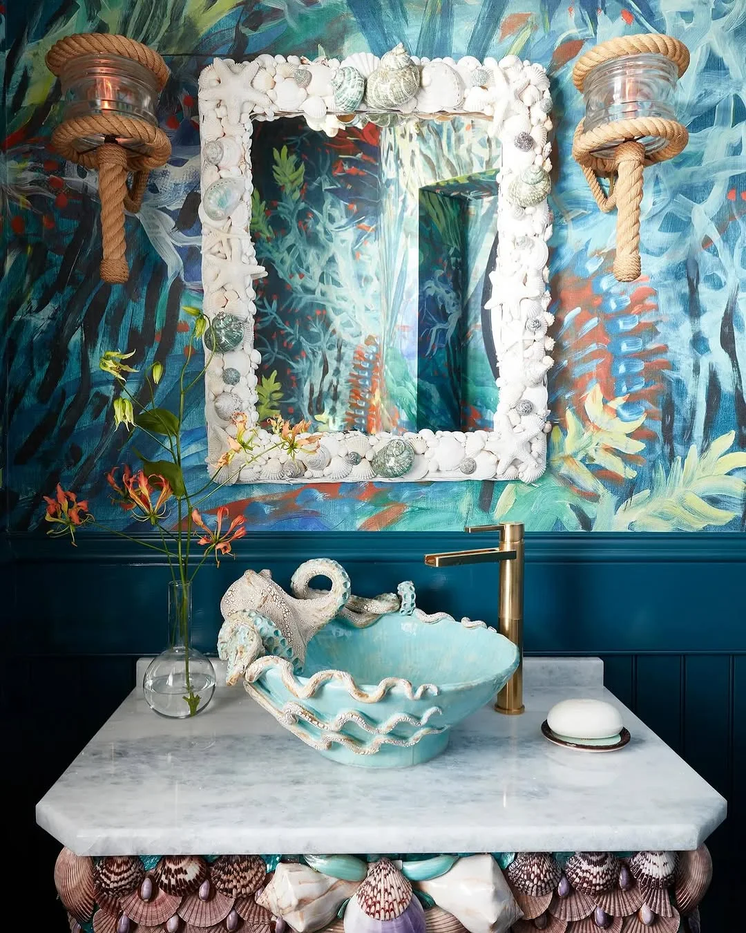 Whimsical Octopus Bathroom Sink