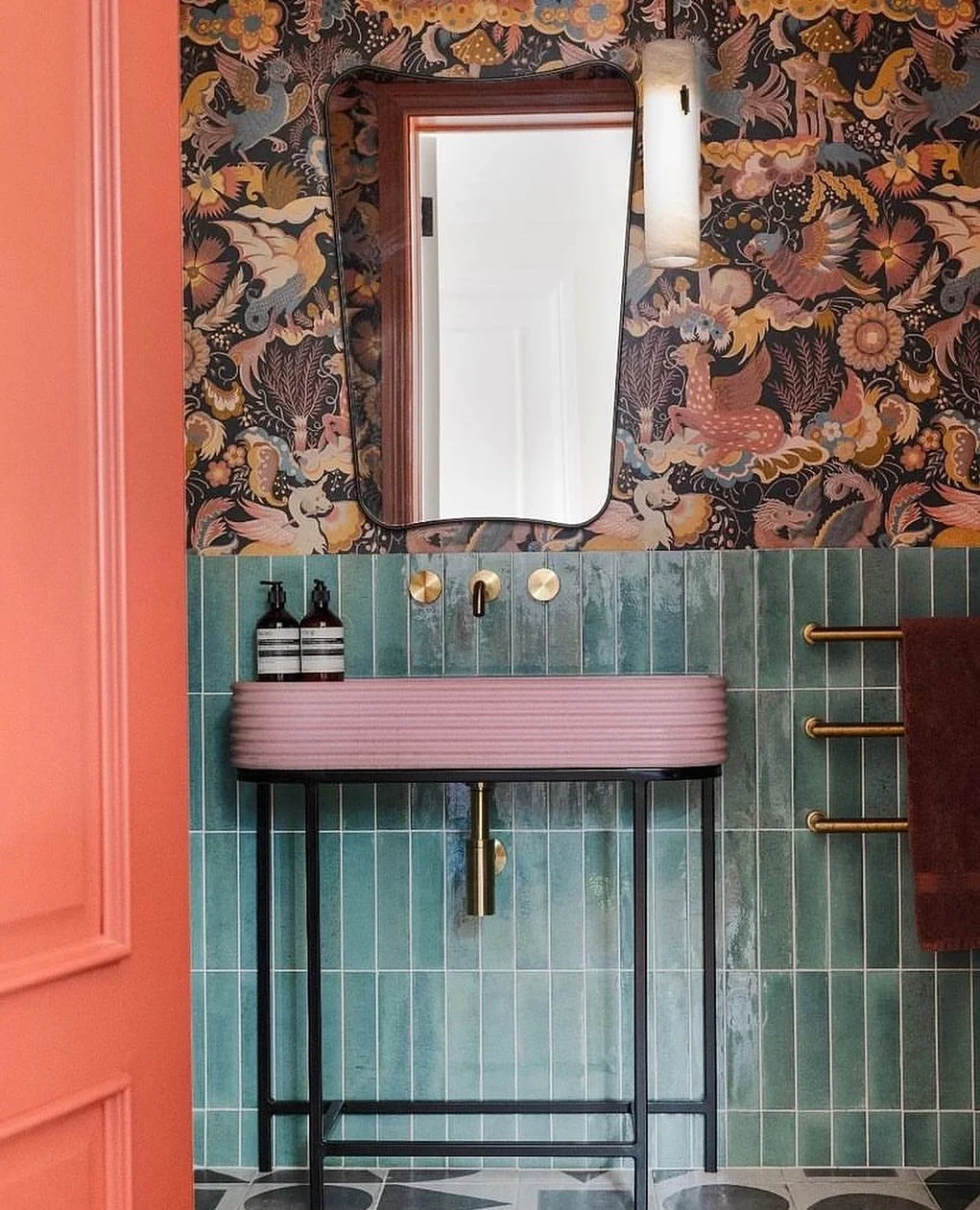 Bold and Eclectic Bathroom Sink