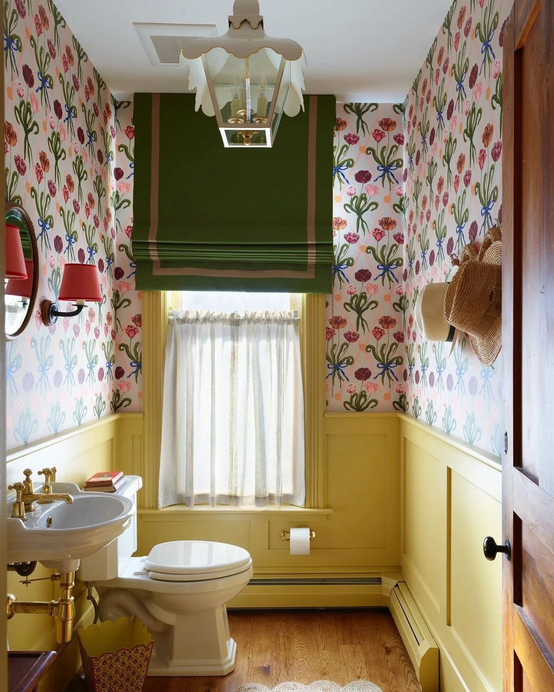 Whimsical Floral Bathroom Wallpaper