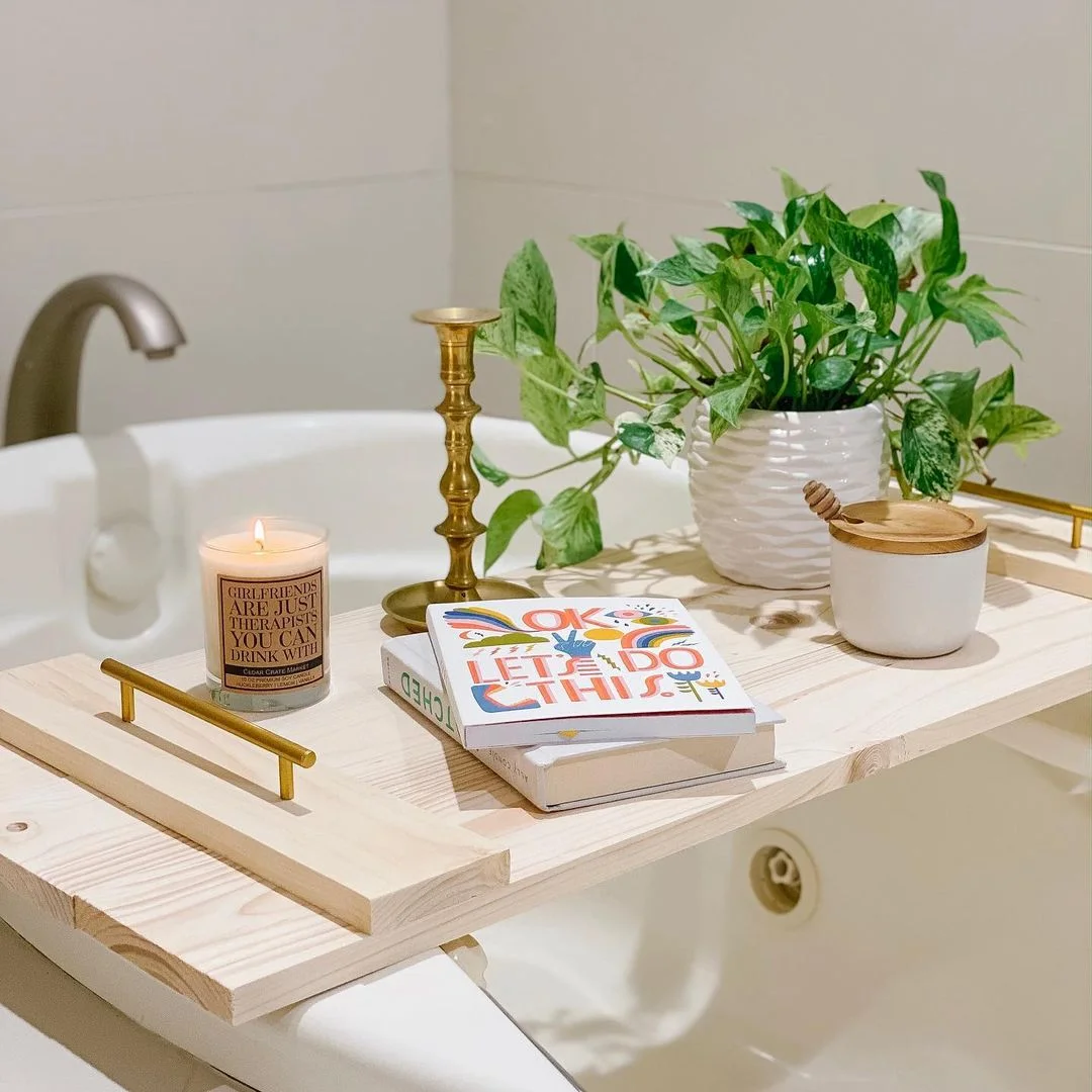 DIY Bath Caddy with Self-Care Essentials