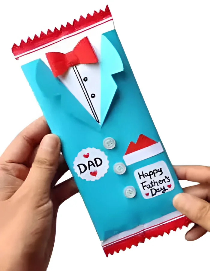 Sweet Surprise Birthday Card with Chocolate for Dad