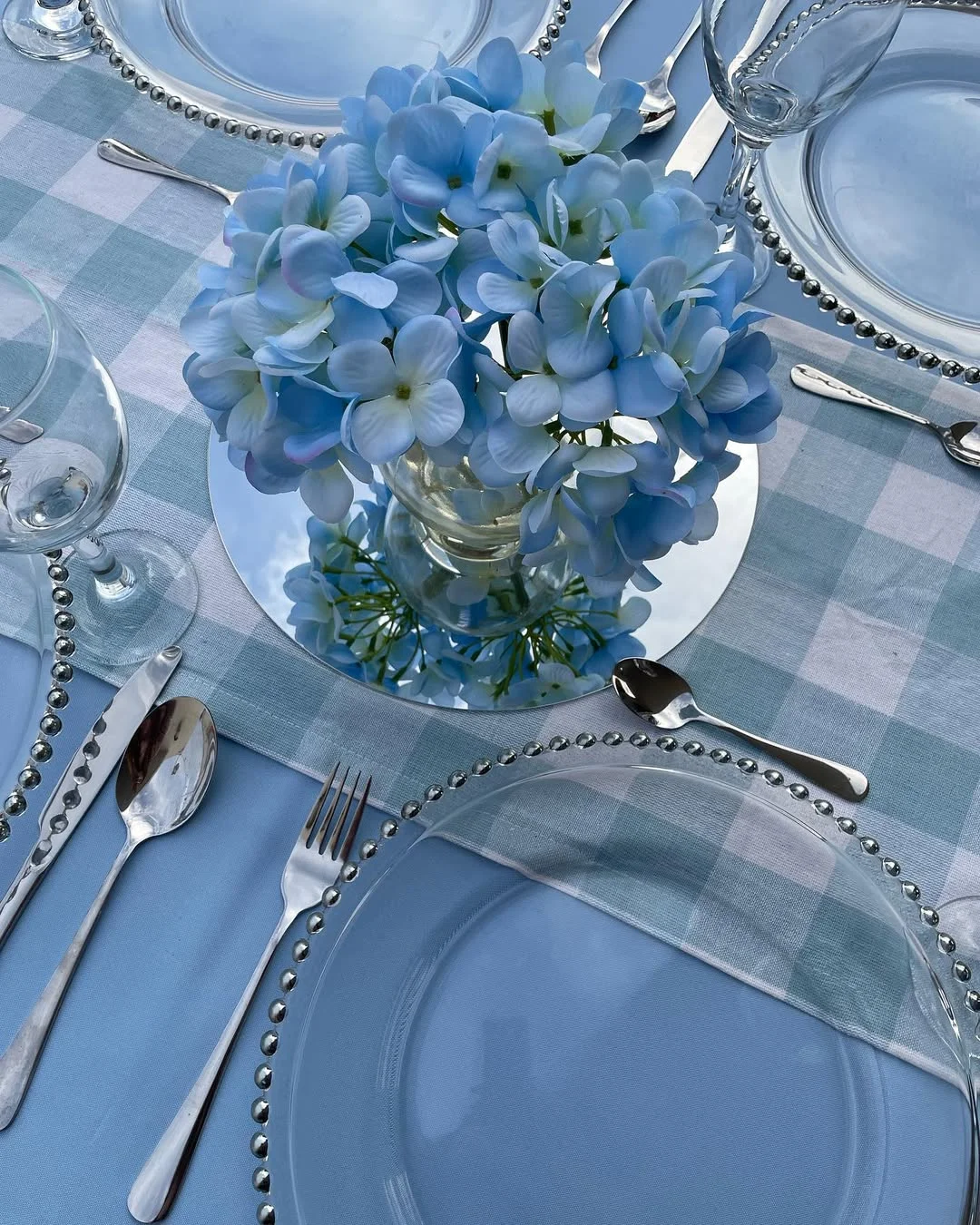 Baby Blue Brunch Tablescape