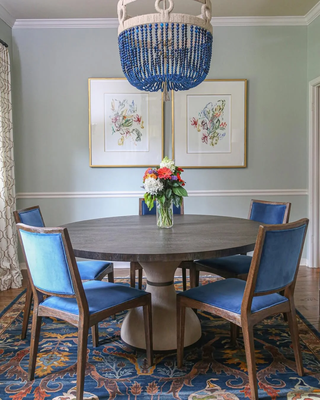 Tranquil Blue Dining Room