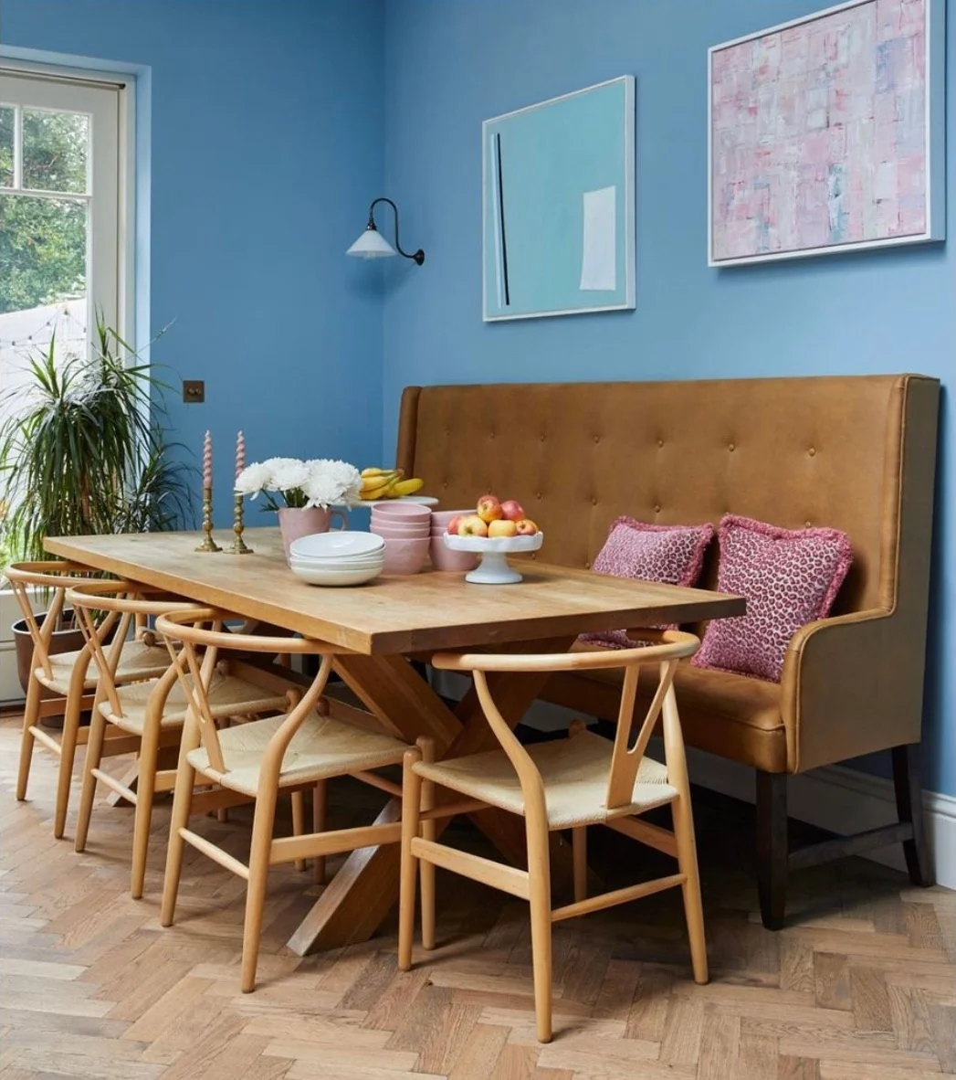 Light and Airy Blue Dining Room