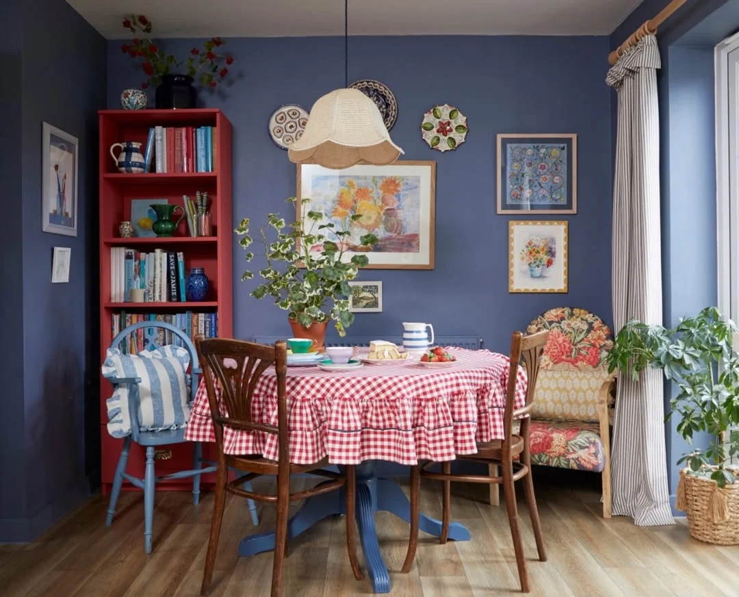 Cozy Blue Cottage Dining Room