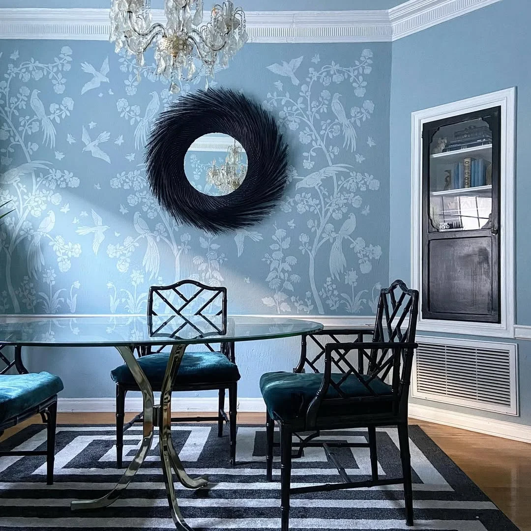 Chinoiserie Chic Blue Dining Room