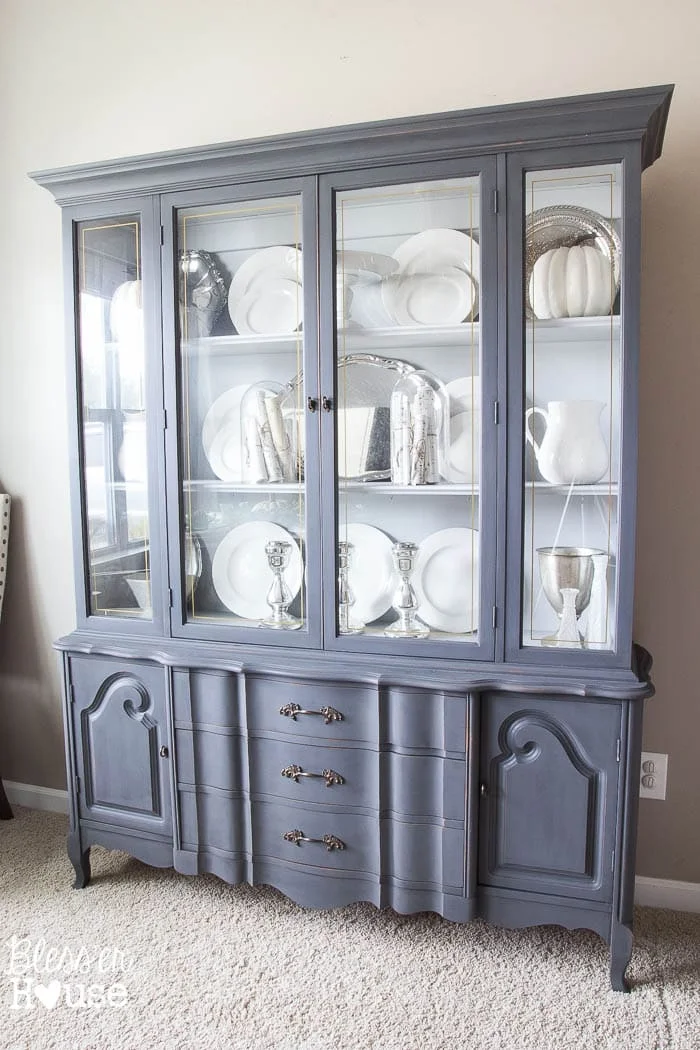 French Provincial China Cabinet Makeover