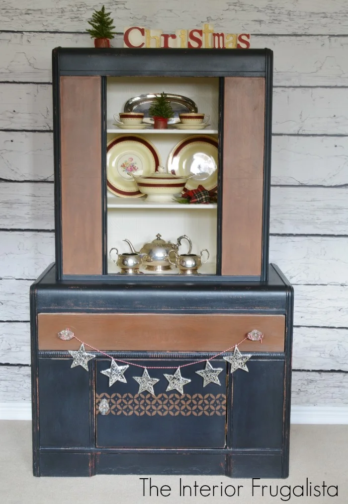 Black Painted Waterfall Hutch