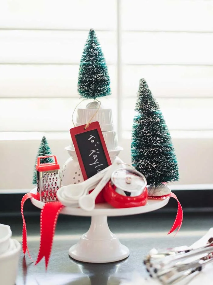 Simple, Yet Eye-Catching: A Cake Stand Display with Kitchen Goodies