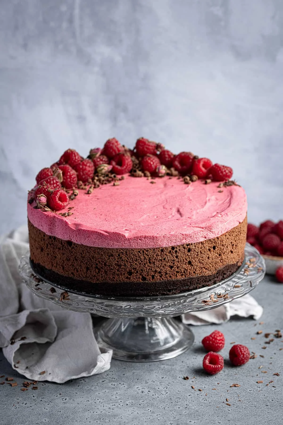 Chocolate Raspberry Mousse Cake