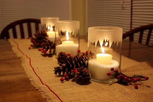 Frosted Christmas Candles