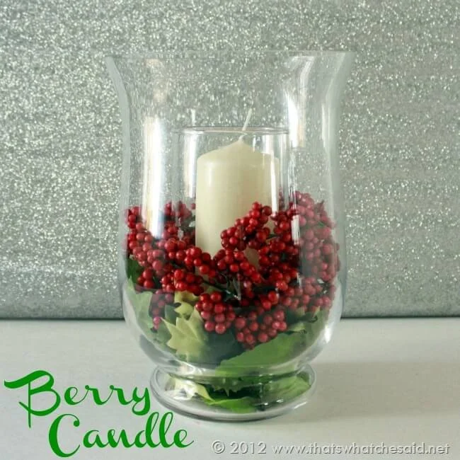 Berry Candle Centerpiece