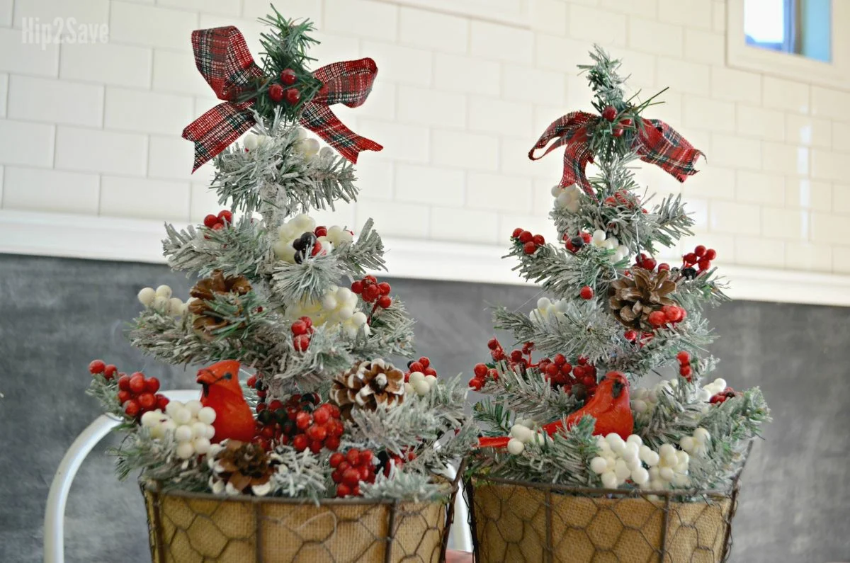 Rustic Christmas Tree Centerpiece