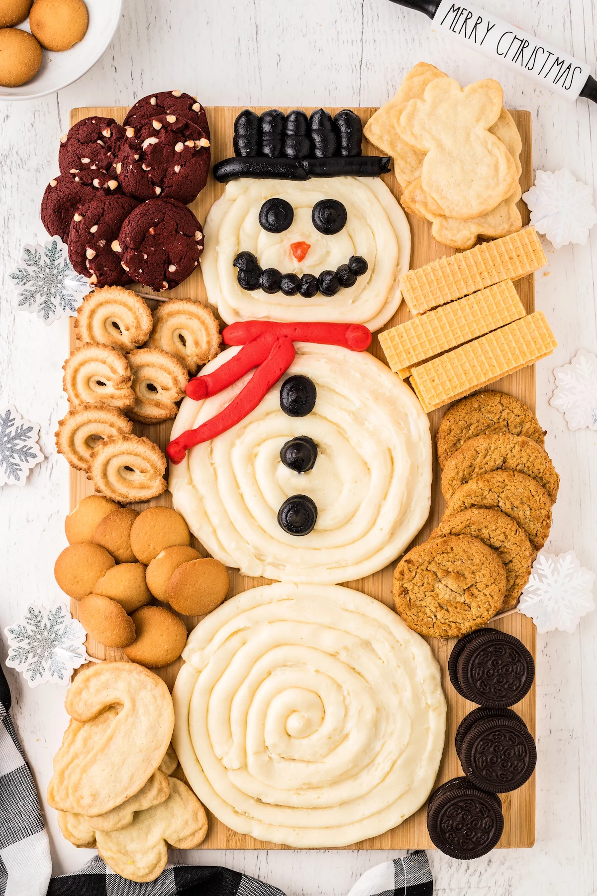 Snowman Buttercream Board