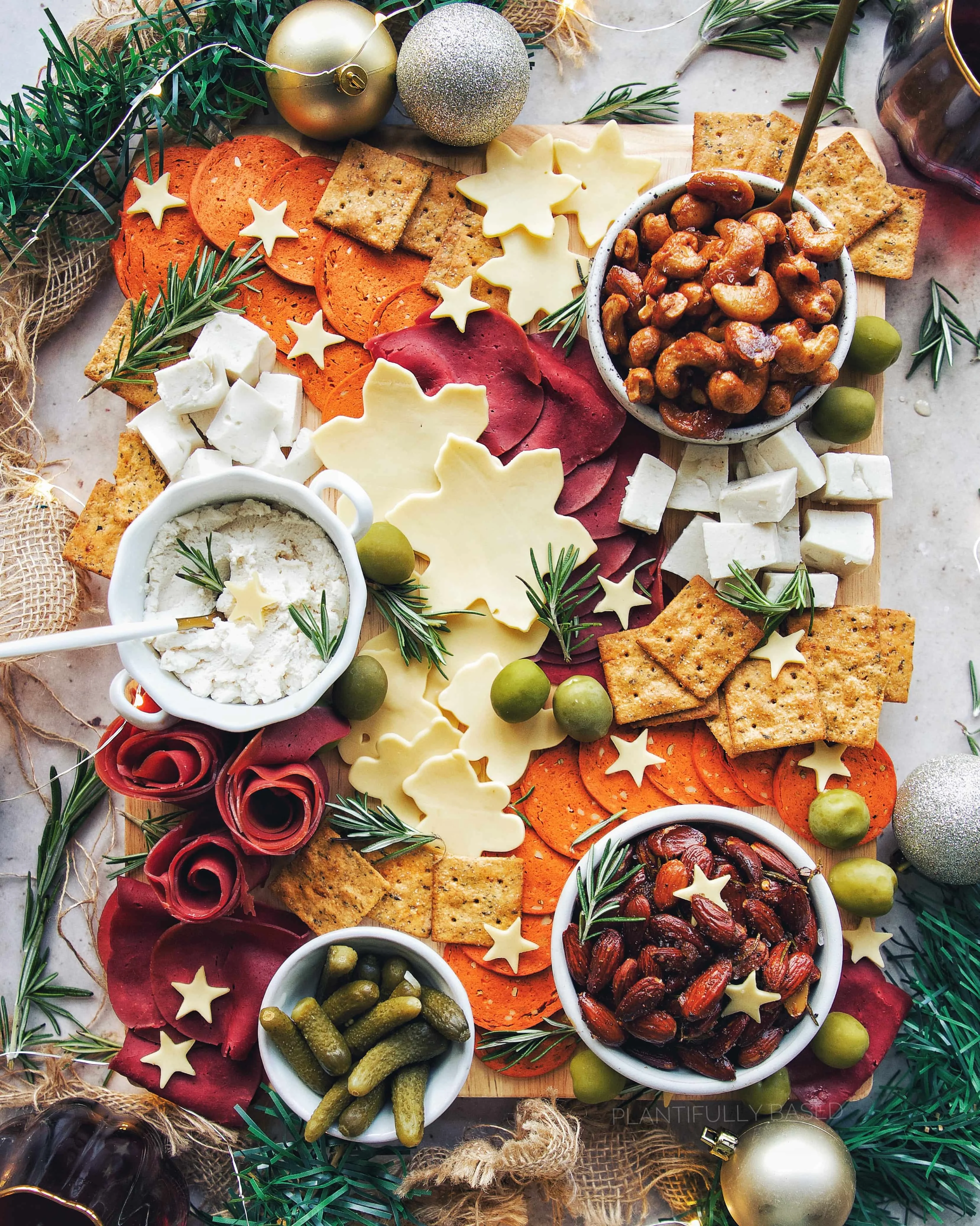 Holiday Appetizer Board with Roasted Nuts