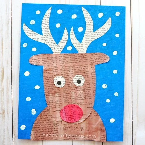 Reindeer Newspaper Craft