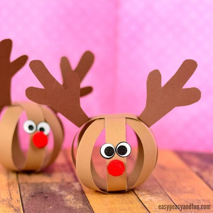 Paper Ball Reindeer Craft