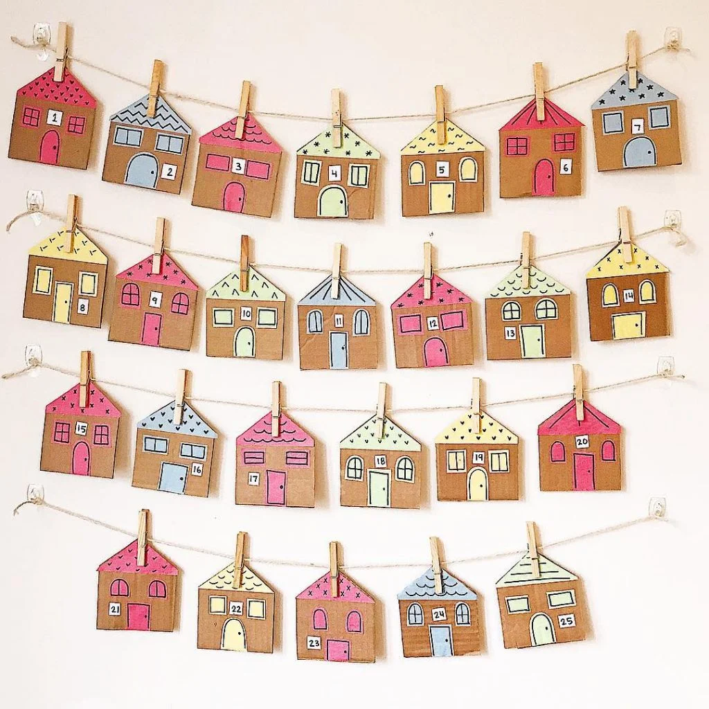 Cardboard House Advent Calendar