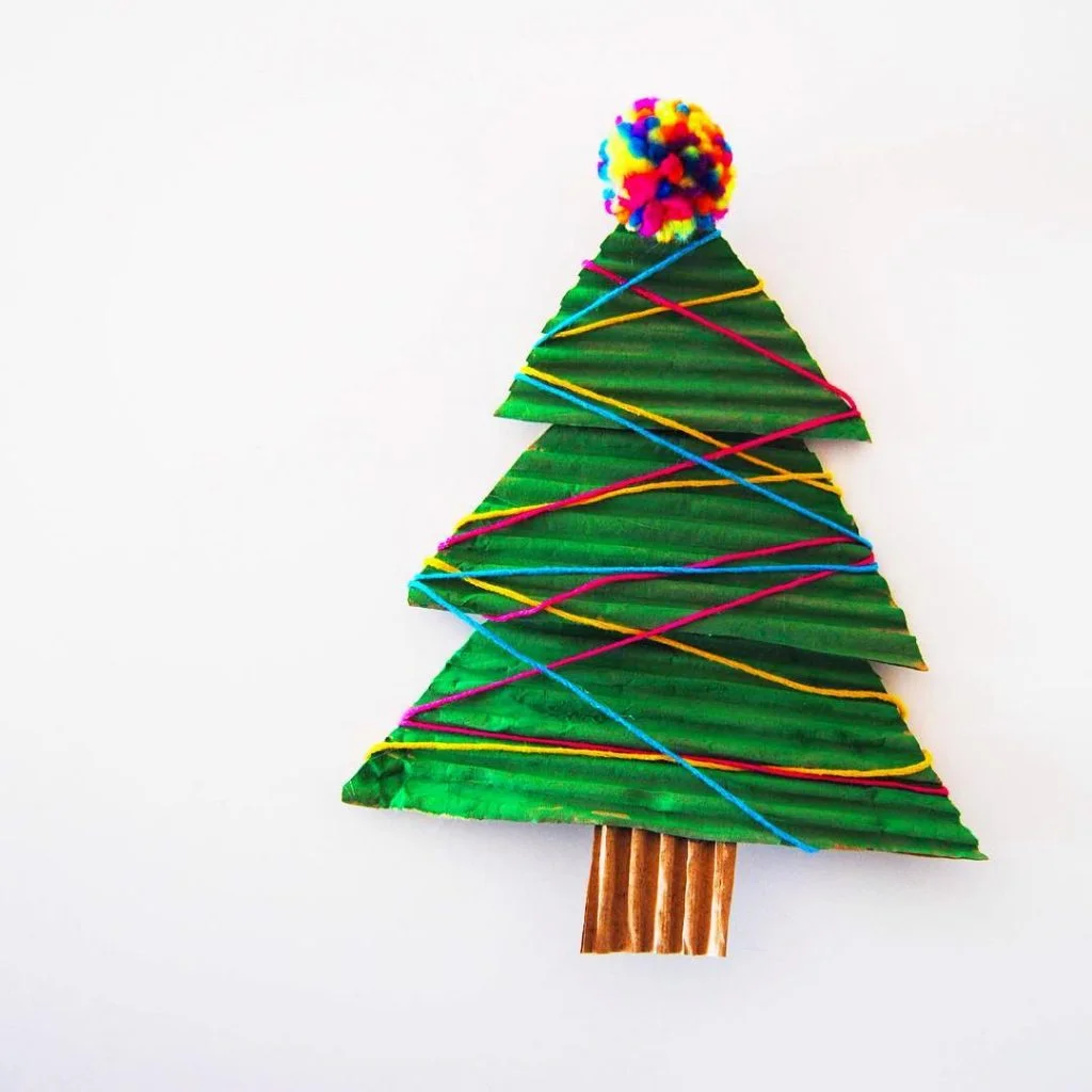 Textured Cardboard Mini Christmas Trees