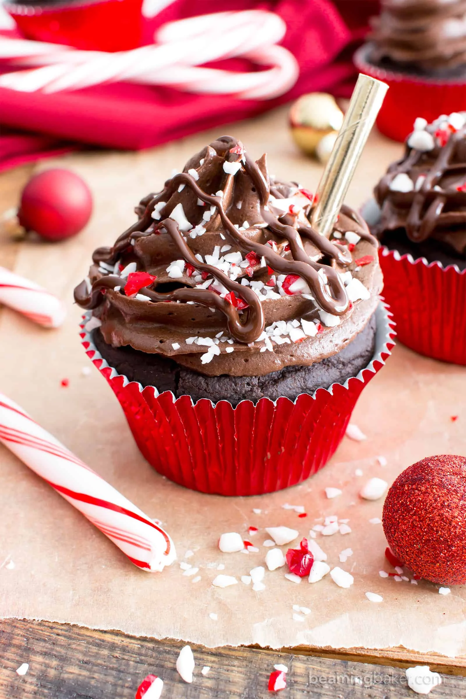 Peppermint Mocha Chocolate Cupcakes