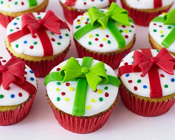 Christmas Present Cupcakes