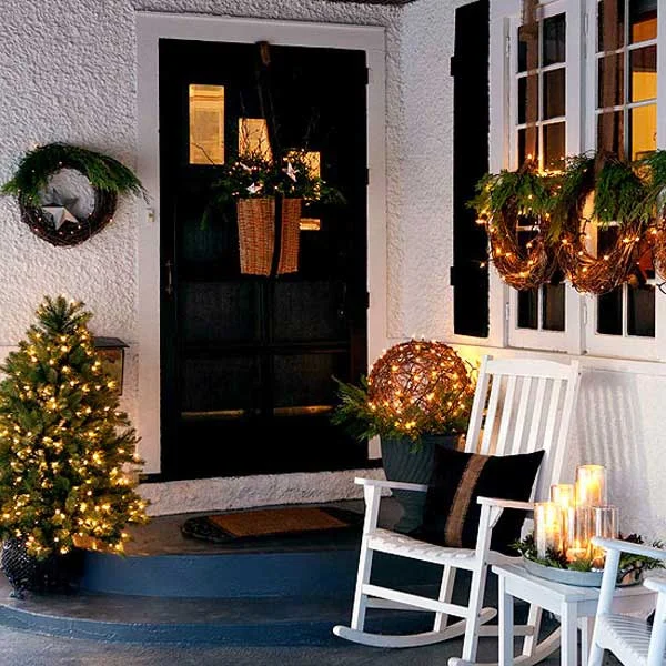 Enchant Your Porch with Lighted Christmas Decorations