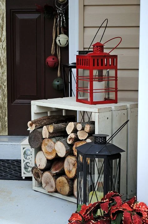 Make a Country-Style Porch with Firewood and Lanterns