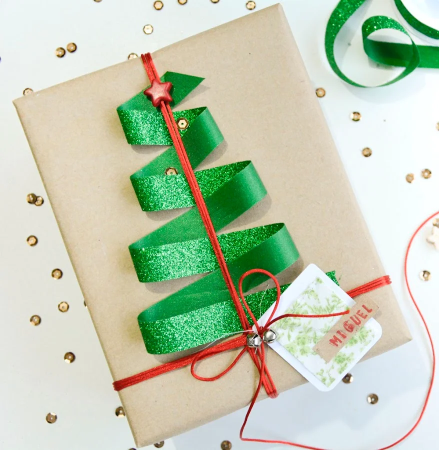 Christmas Gift Wrapping with Ribbon