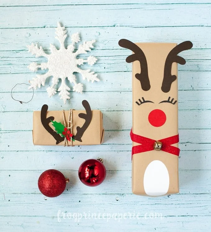 Christmas Gift Wrapping with Reindeer