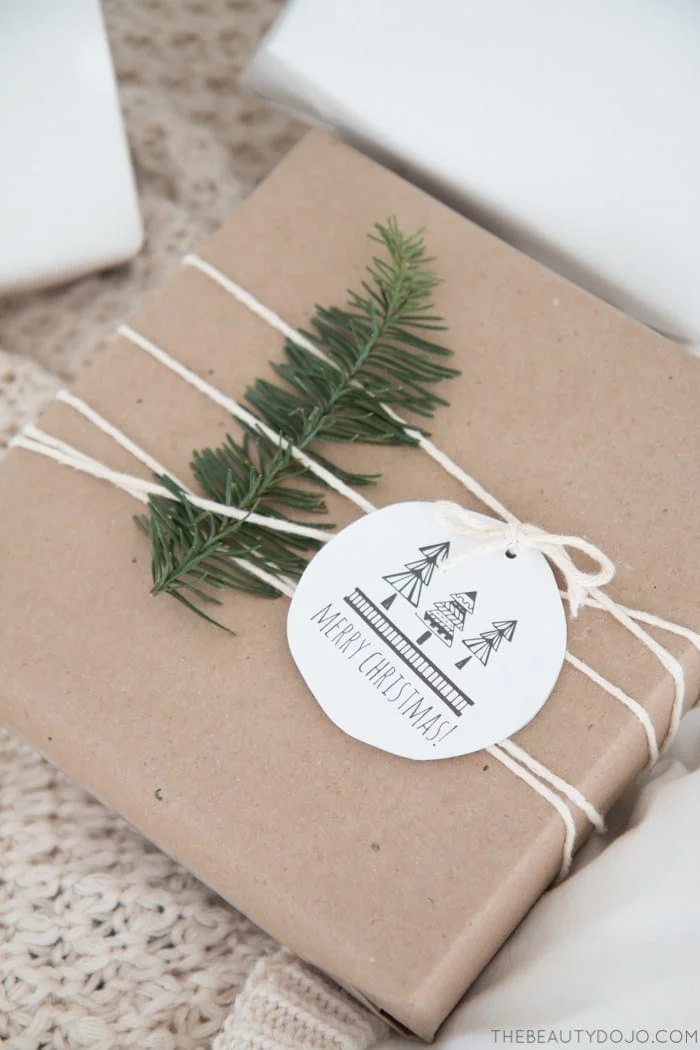 Christmas Gift Wrapping with Gift Tags