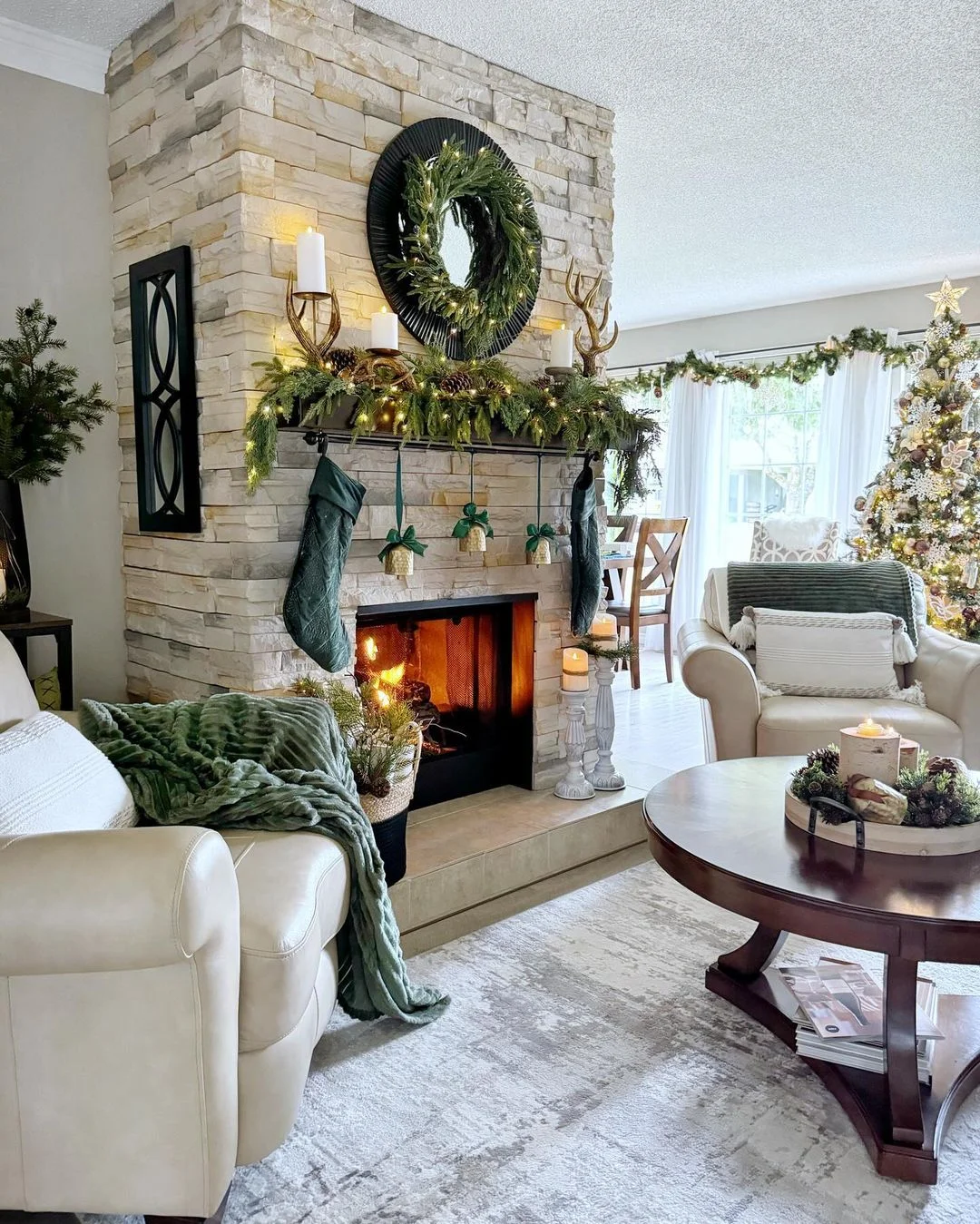 A Stone Fireplace Mantel with Rustic Charm