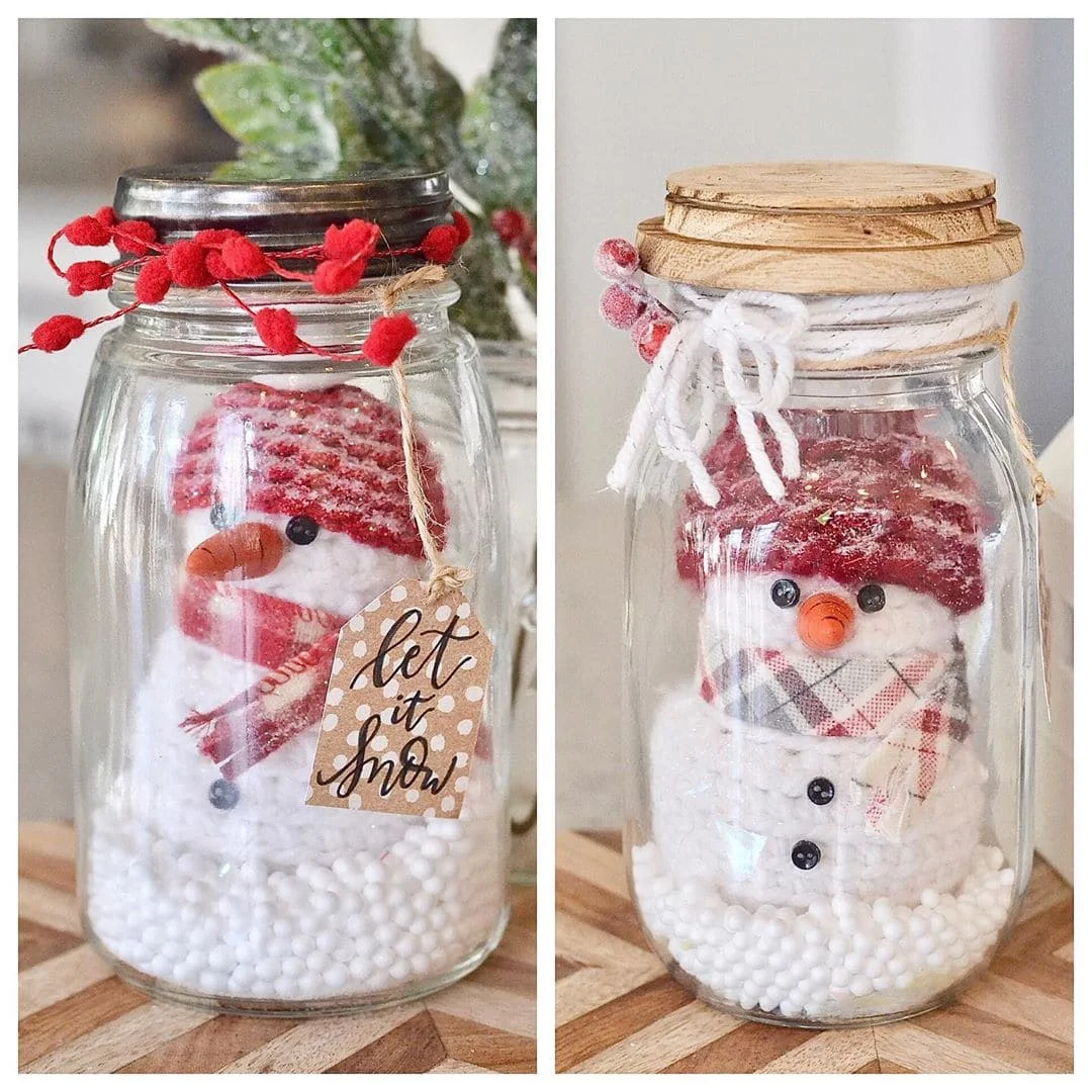 Mr. Snowman Jar