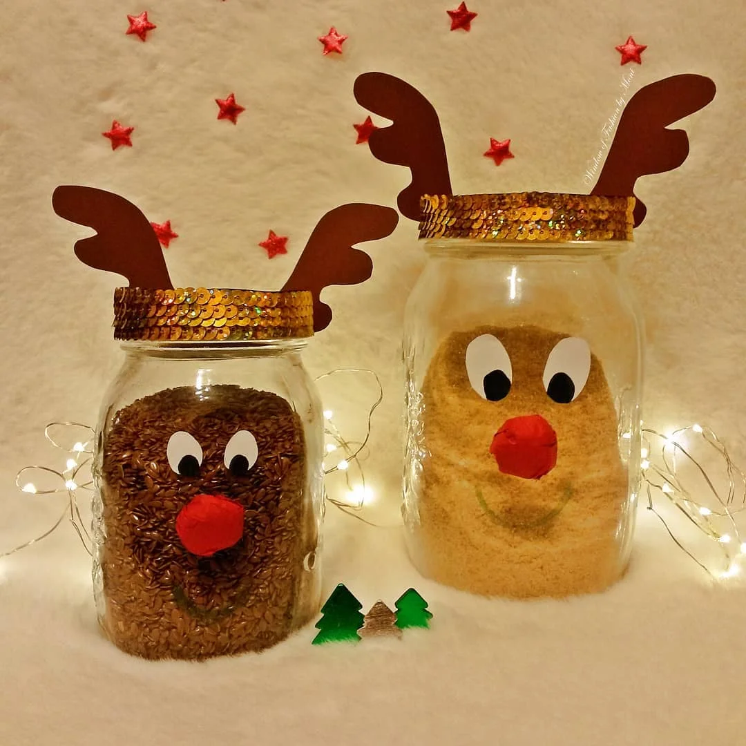 Christmas Reindeers in a Jar